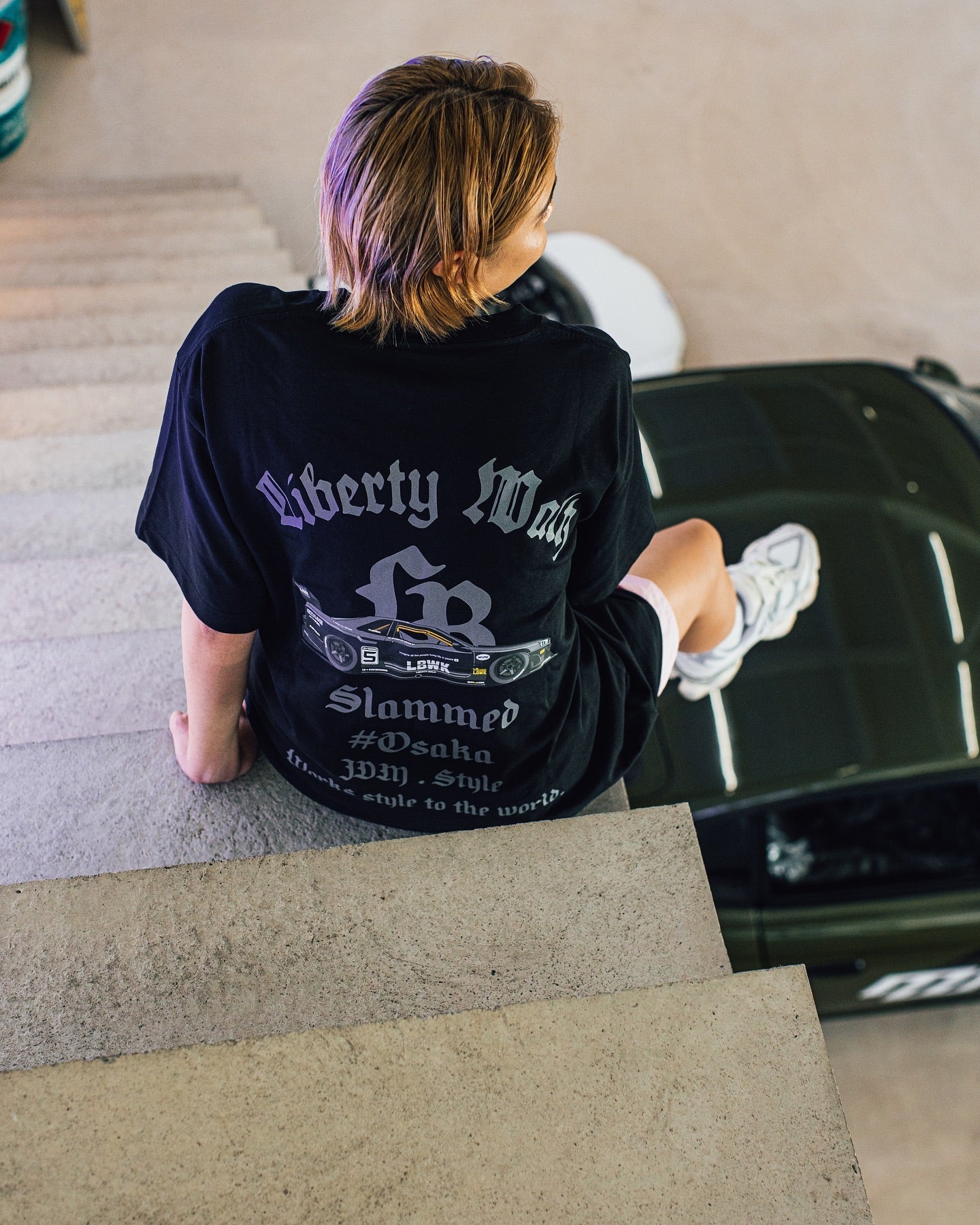 Liberty Walk Osaka Arch Logo R-34 T-Shirt Black (Osaka 1st Exclusive)