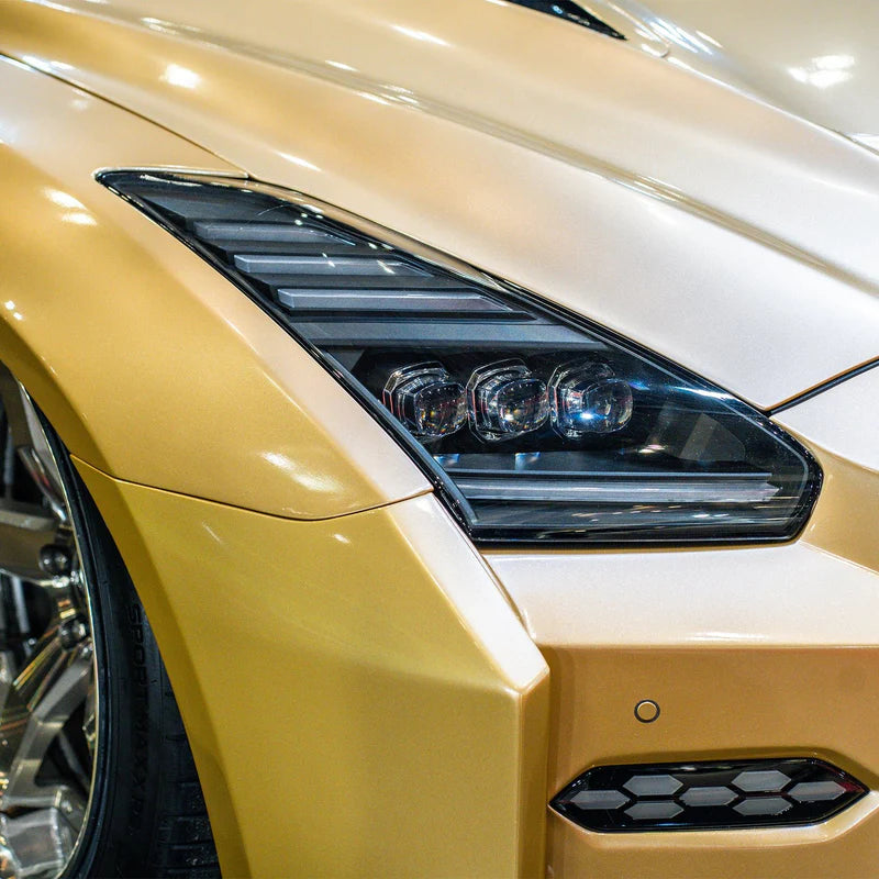 Alpharex 09-25 Nissan GT-R NOVA-Series LED Projector Headlights Black