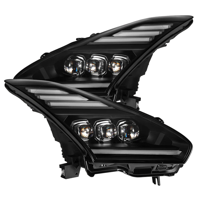 Alpharex 09-25 Nissan GT-R NOVA-Series LED Projector Headlights Black