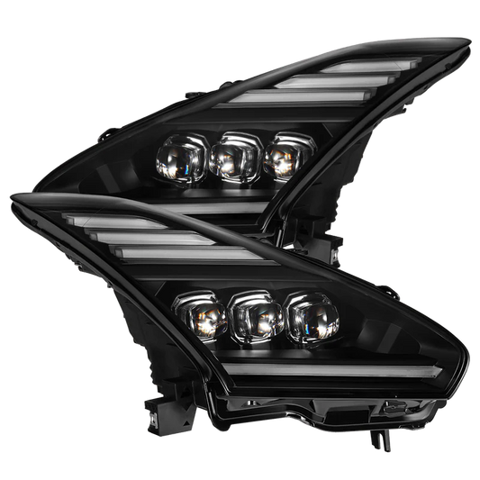 Alpharex 09-25 Nissan GT-R NOVA-Series LED Projector Headlights Black