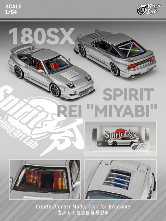 1/64 Micro Turbo 180SX Spirit Rei "Miyabi" (Metallic Silver)