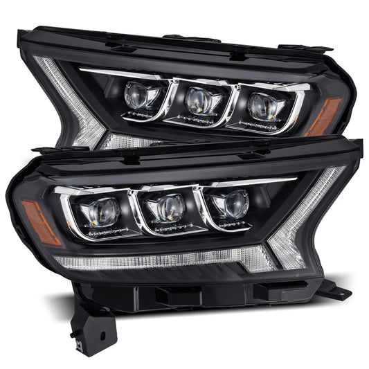 Alpharex 19-23 Ford Ranger NOVA-Series LED Projector Headlights Black