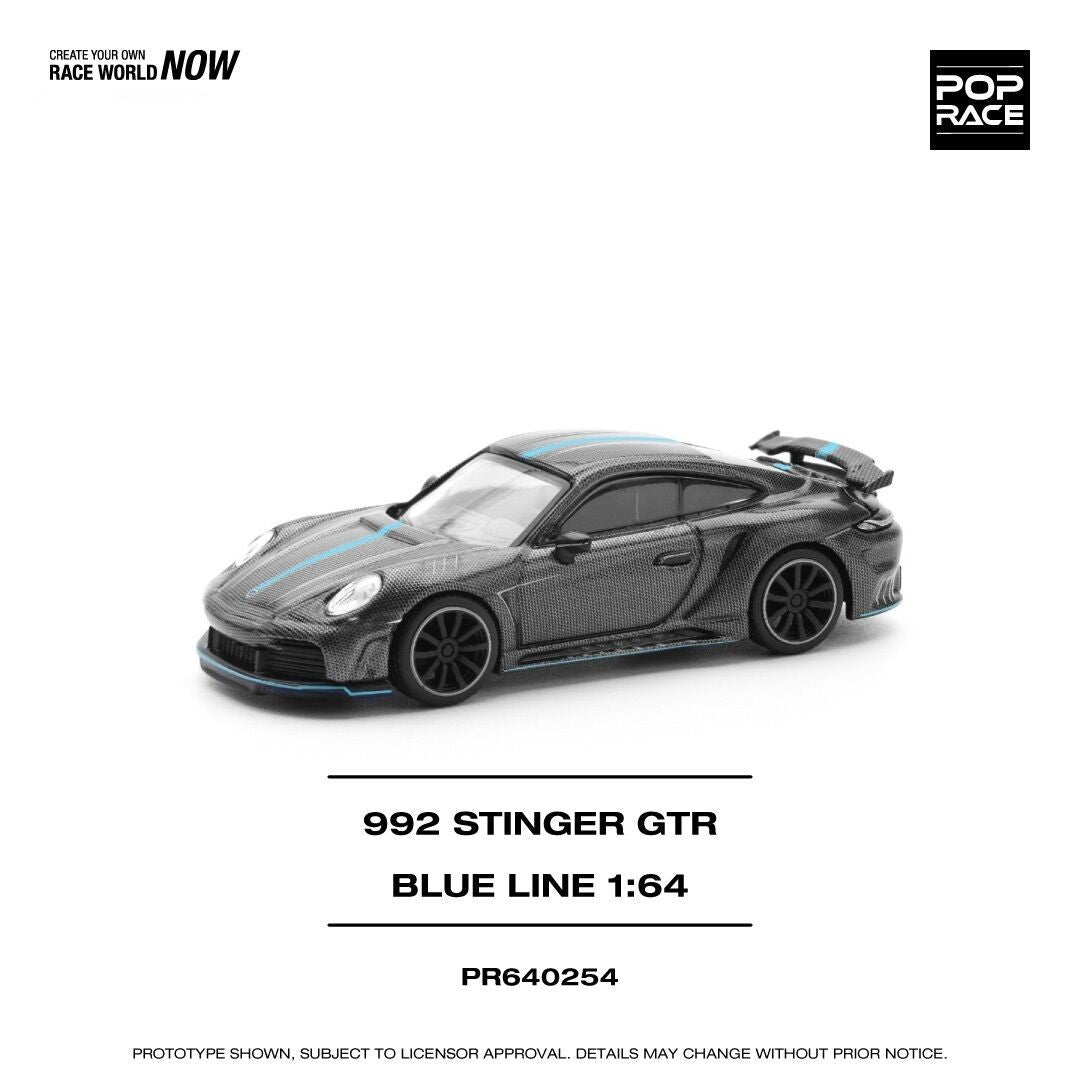 1/64 Pop Race 992 Stinger GTR Carbon Edition (Blue Line) (PR64-254)
