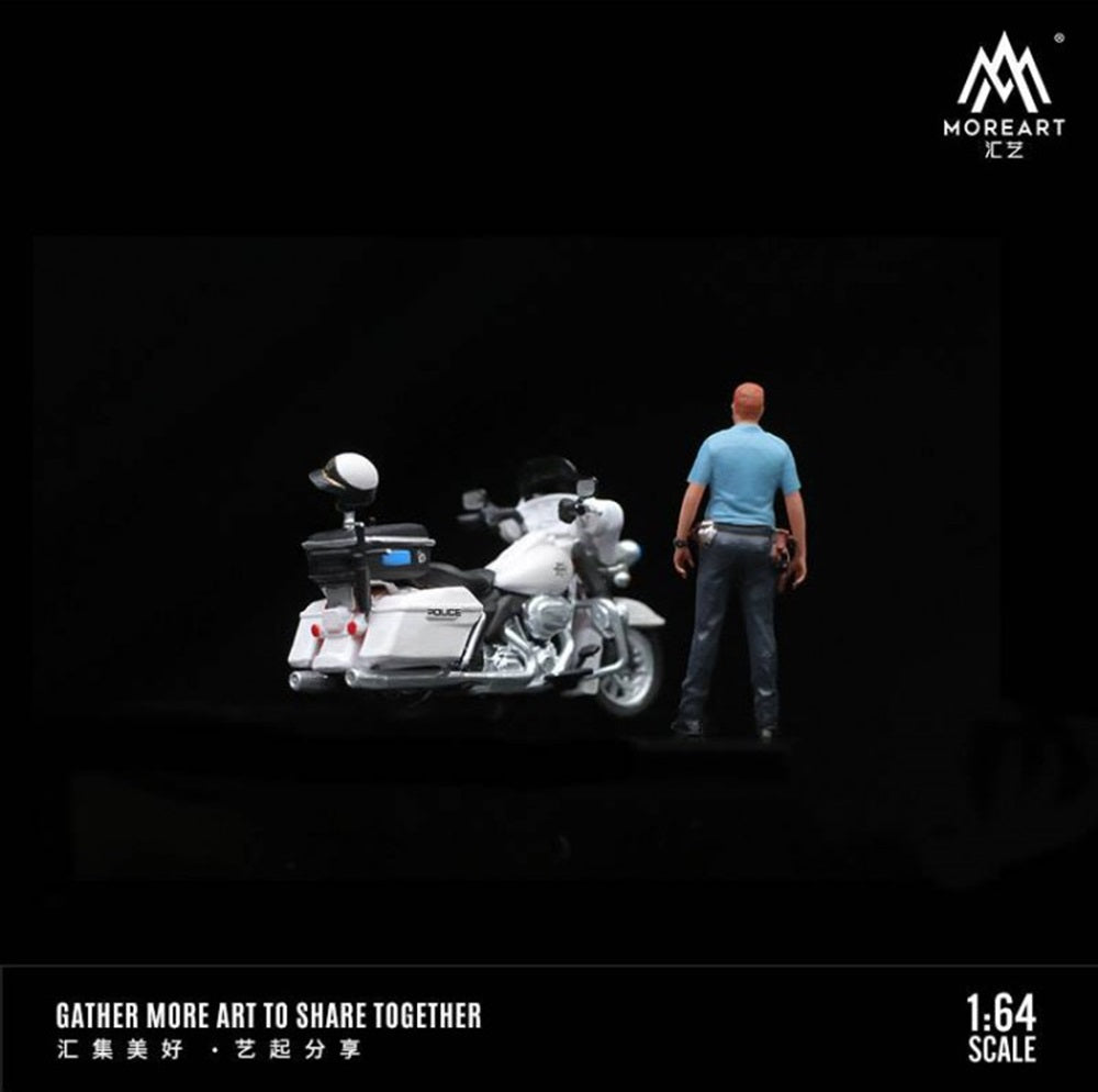 1/64 MoreArt America Police Motorcycles (White)