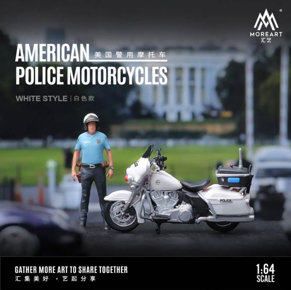 1/64 MoreArt America Police Motorcycles (White)