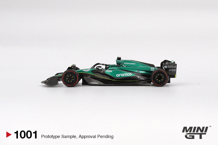 1/64 MiniGT Aston Martin AMR24 #18 Lance Stroll (2024 F1 2024 Bahrain GP) (MGT01001)
