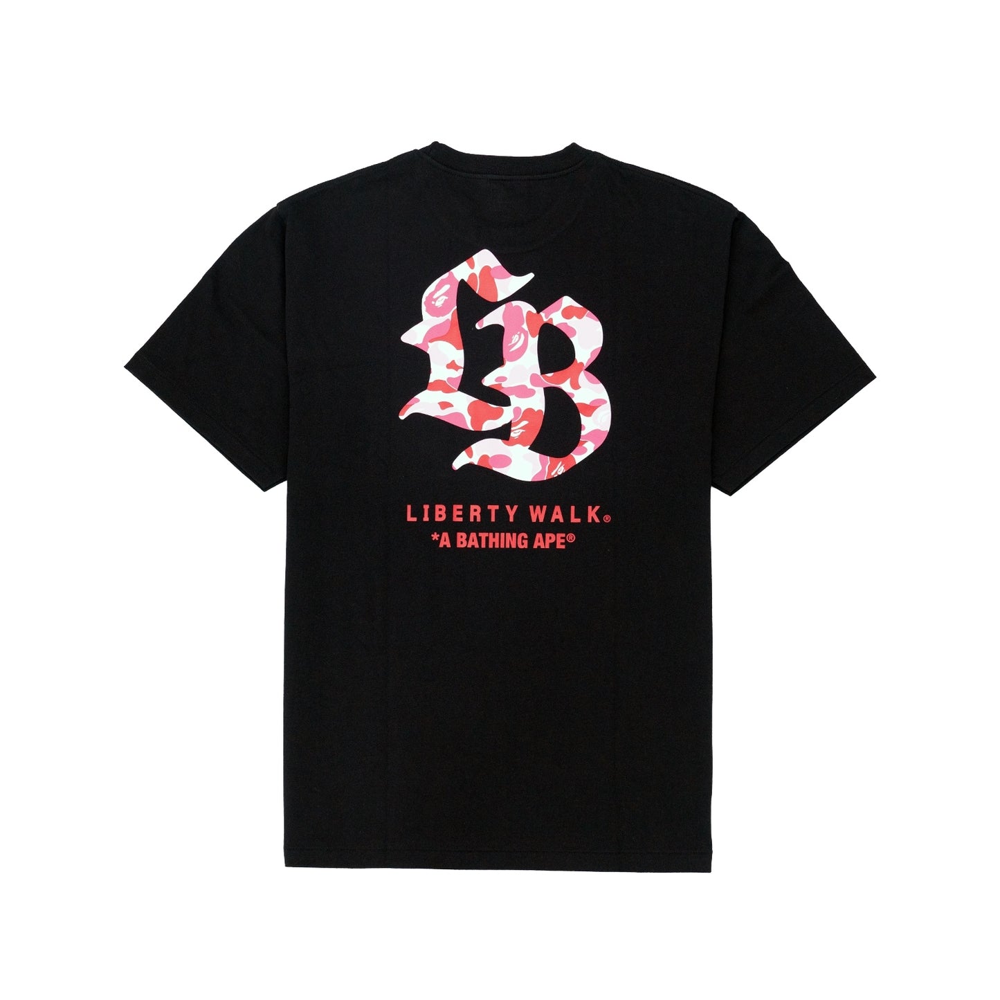 Liberty Walk x Bape Pink GTR T-Shirt (Black) (Tokyo Auto Salon 2025 Exclusive)