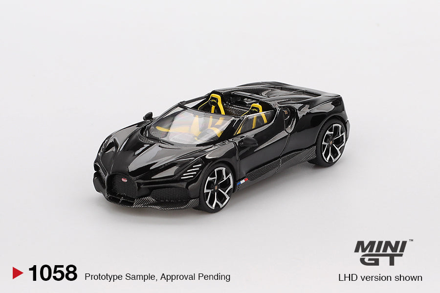 1/64 MiniGT Bugatti W16 (Mistral Black) (MGT01058)