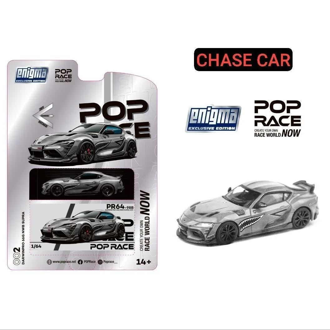 1/64 Pop Race x Enigma Darwin Pro 66G NWB Toyota Supra A90 (Metallic Grey) (PR64-98B) (Chase)