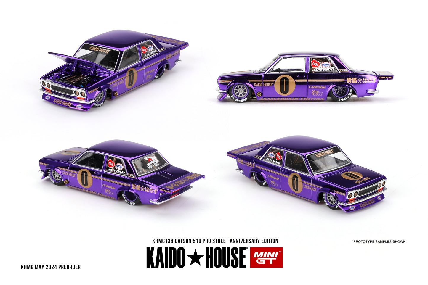 1/64 MiniGT x Kaido House Datsun 510 Pro Street Anniversary Edition (KHMG 138)