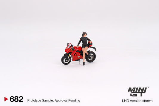 1/64 MiniGT Ducati Panigale V4 S with Ducati Girl (MGT00682)