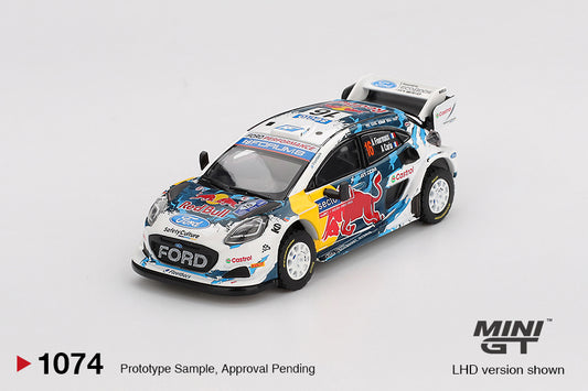 1/64 MiniGT Ford Puma Rally1 #16 (M-Sport Ford WRT 2024 Rally Finland 3rd Place) (MGT01074)