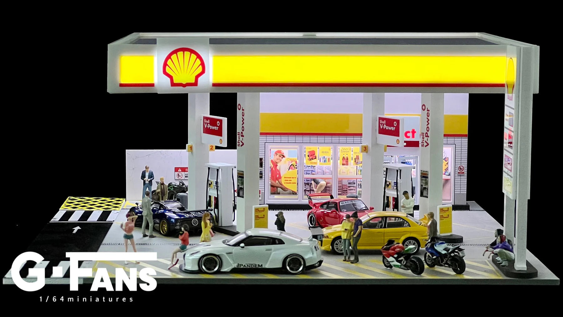 G-Fans Shell Gas Station Diorama – JDM Junction BN