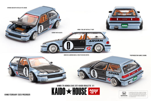 1/64 MiniGT x Kaido House Honda Civic (EF) Kaido Roulette V1 (KHMG179) (Chance of Chase Car)