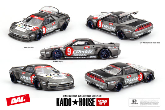 1/64 MiniGT x Kaido House Honda NSX Kaido Test Car Spec V1 (KHMG190) (Chance of Chase Car)