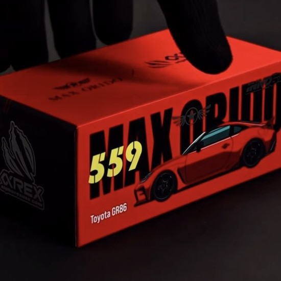 1/64 Inno64 x Alpharex x Max Orido Toyota GR86 (2025 Hong Kong Tokyo Auto Salon) (Chance of Chase Car)