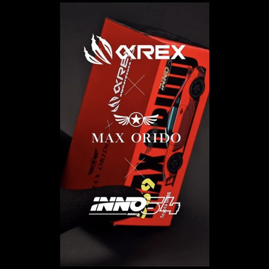 1/64 Inno64 x Alpharex x Max Orido Toyota GR86 (2025 Hong Kong Tokyo Auto Salon) (Chance of Chase Car)