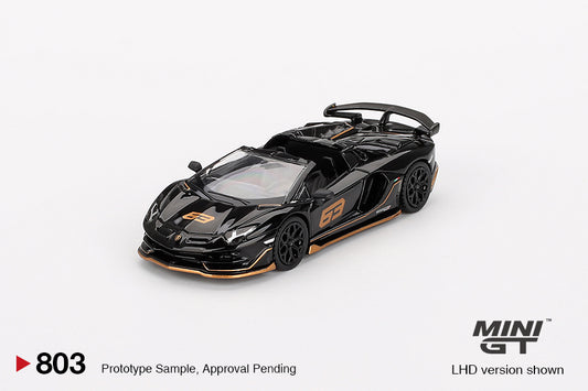 1/64 Lamborghini Aventador SVJ 63 Roadster Nero Aldebaran (MGT00803)