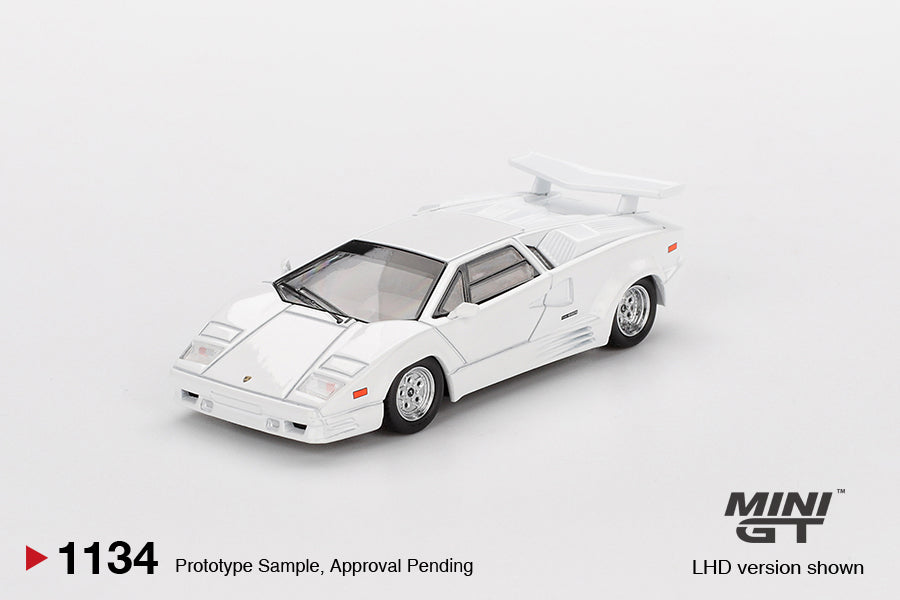 1/64 MiniGT Lamborghini Countach 25th Anniversary (White) (MGT01134)