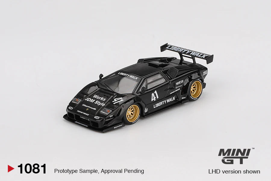 1/64 MiniGT Lamborghini Countach LB-WORKS (Black) (MGT01081)