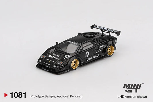 1/64 MiniGT Lamborghini Countach LB-WORKS (Black) (MGT01081)
