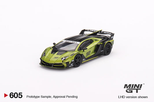 1/64 MiniGT Lamborghini LB-Silhouette WORKS Aventador GT EVO Lime (MGT00605) (Blister Pack)