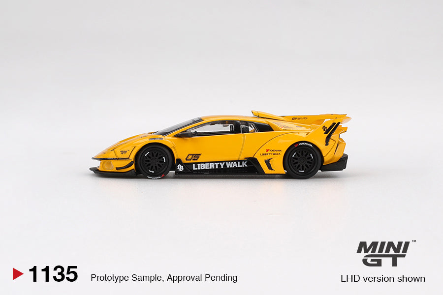 1/64 MiniGT Lamborghini LB-Silhouette WORKS MURCIELAGO GT Evo (Yellow) (MGT01135)