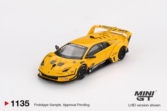 1/64 MiniGT Lamborghini LB-Silhouette WORKS MURCIELAGO GT Evo (Yellow) (MGT01135)