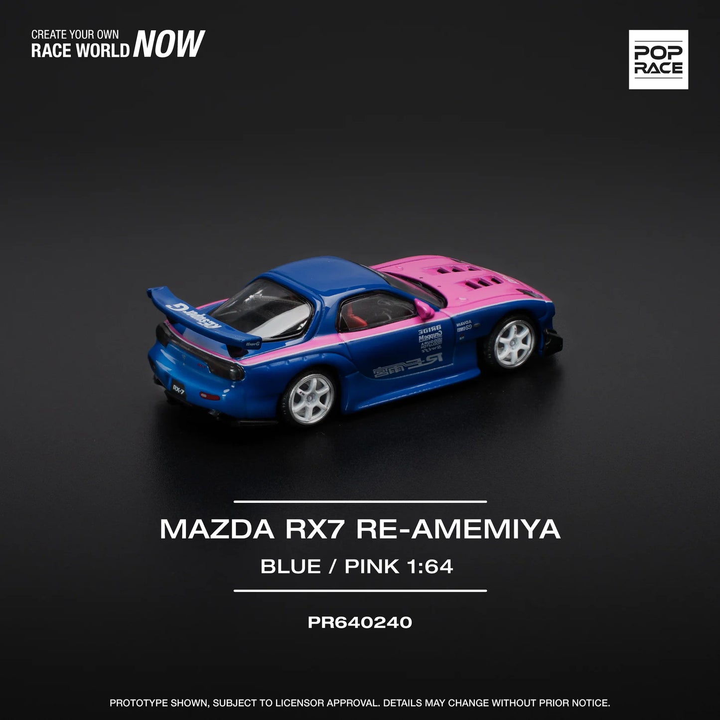 1/64 Pop Race Mazda RX-8 Re-Amemiya (Blue/Pink) (PR64-240)