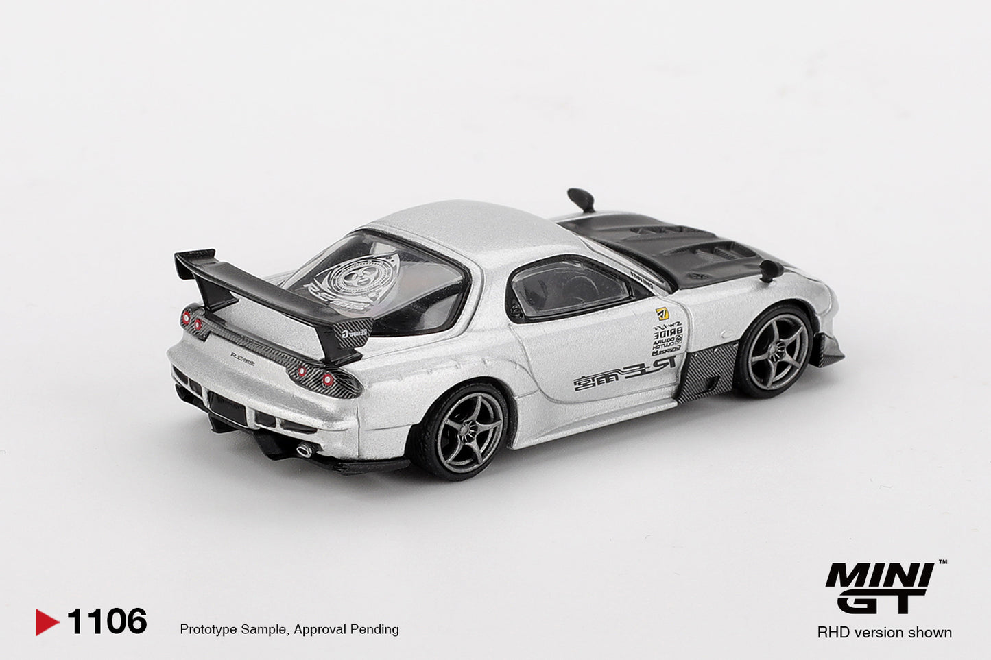 1/64 MiniGT Mazda RX-7 RE-Amemiya (Silver Metallic) (MGT01106)