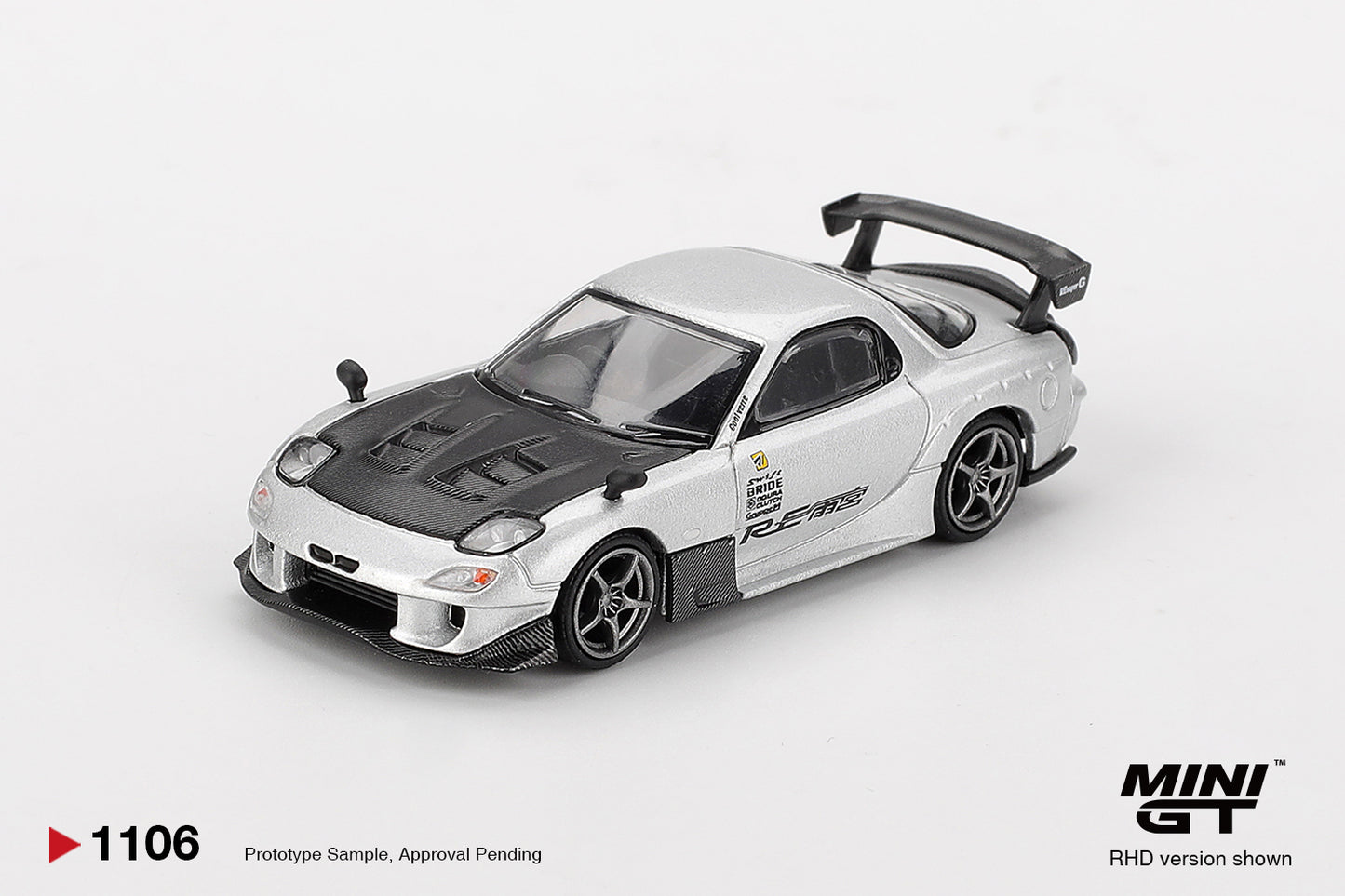 1/64 MiniGT Mazda RX-7 RE-Amemiya (Silver Metallic) (MGT01106)
