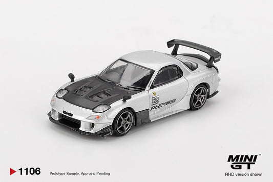 1/64 MiniGT Mazda RX-7 RE-Amemiya (Silver Metallic) (MGT01106)