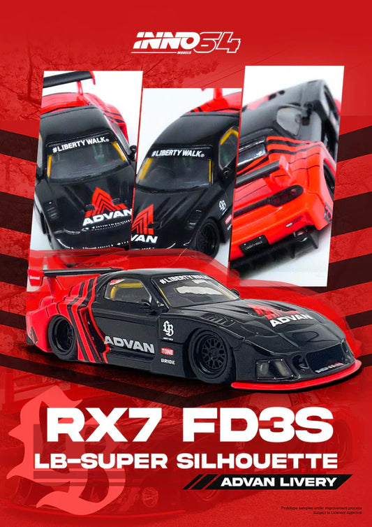 1/64 Inno64 Mazda RX7 (FD3S) LB-Super Silhouette "Advan Livery"