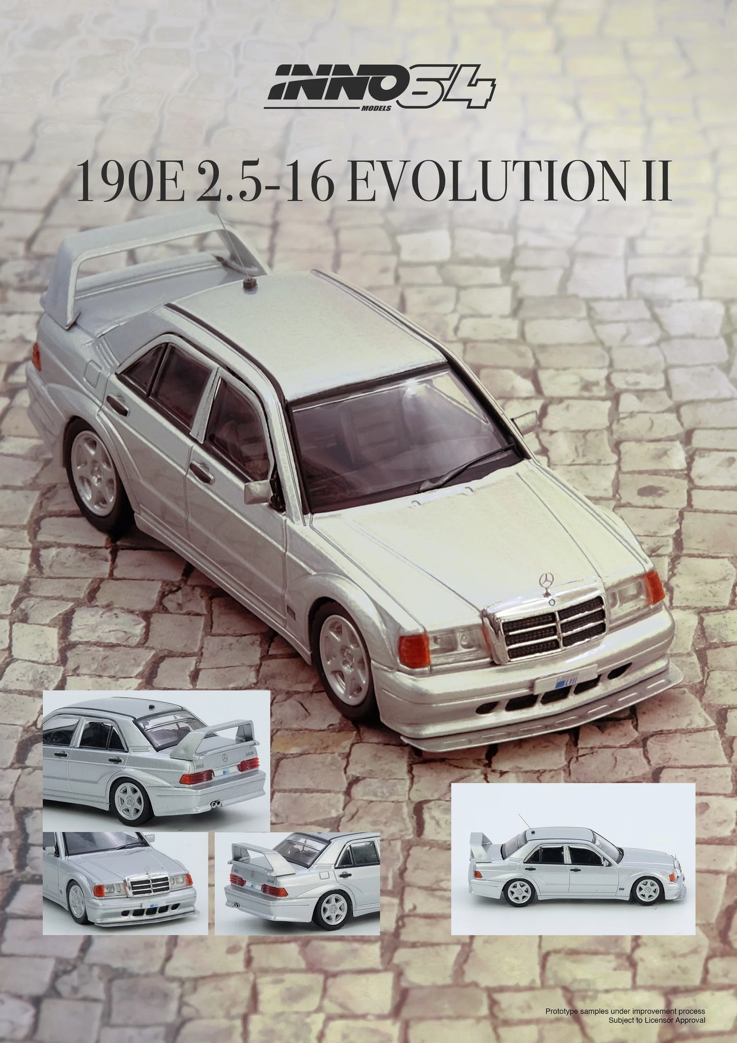 1/64 Inno64 Mercedes Benz 190E (Silver)