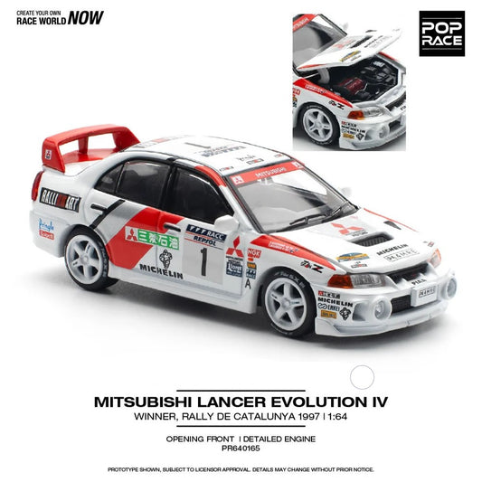 1/64 Pop Race Mitsubishi Lancer Evolution IV (1997 Catalunya Rally Winner) (PR64-165)