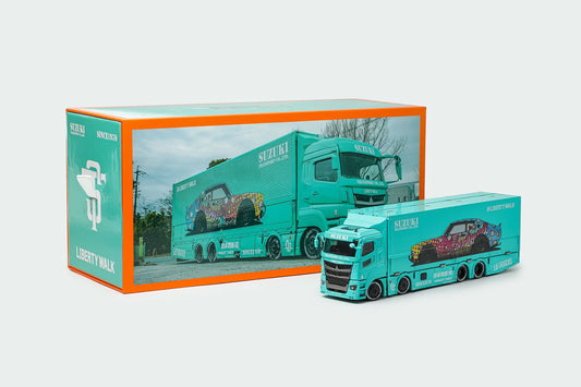 1/64 GCD Mitsubishi Fuso Super Great Transport LBWK Blue Truck (2025 HEC Exclusive)