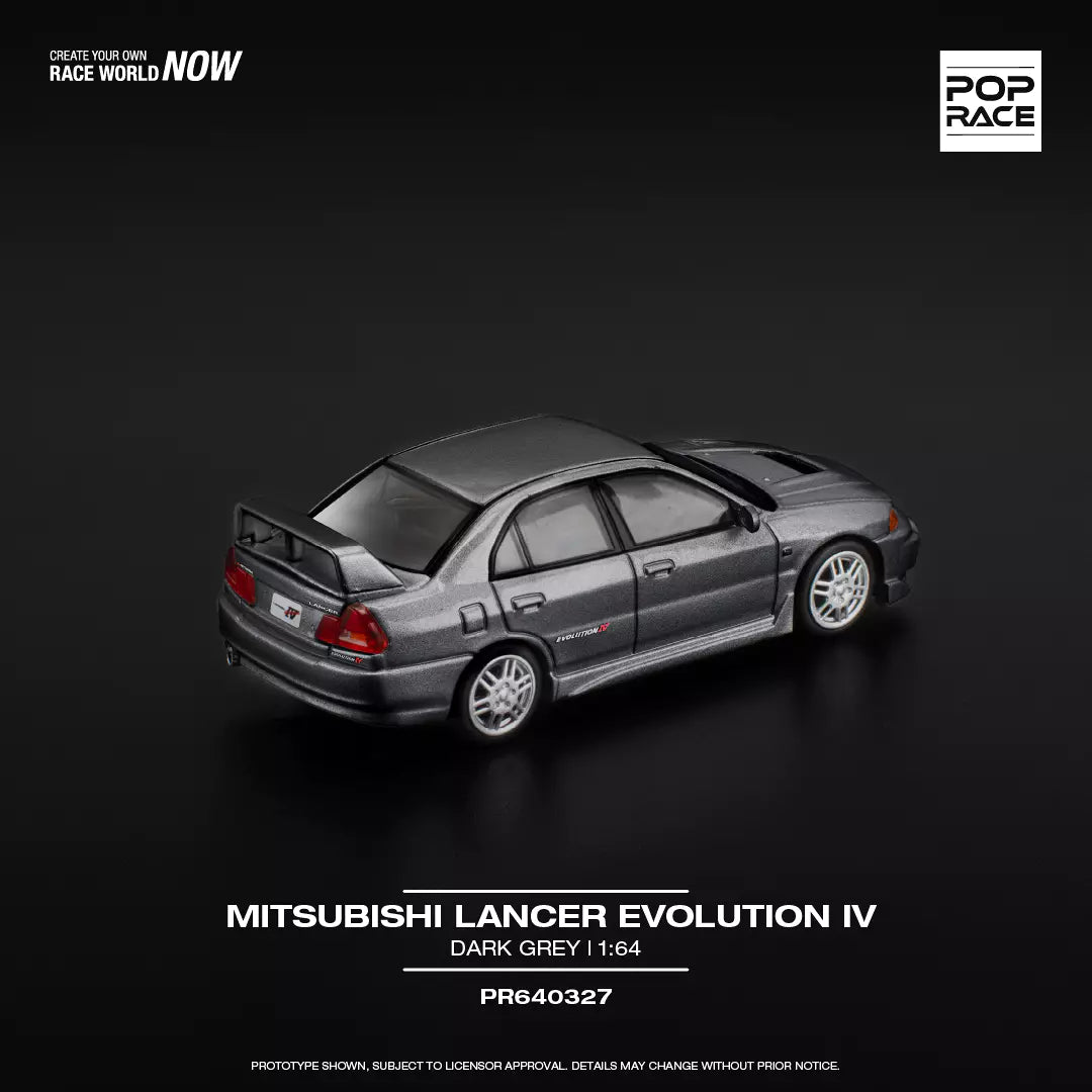 1/64 Pop Race Mitsubishi Lancer Evolution IV (Dark Gray) (PR64-327)