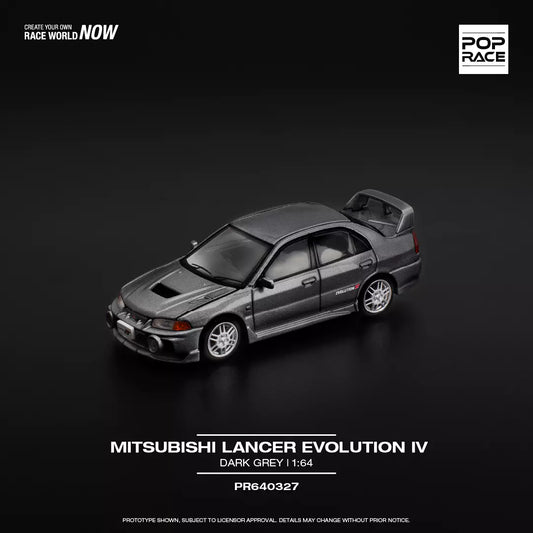 1/64 Pop Race Mitsubishi Lancer Evolution IV (Dark Gray) (PR64-327)
