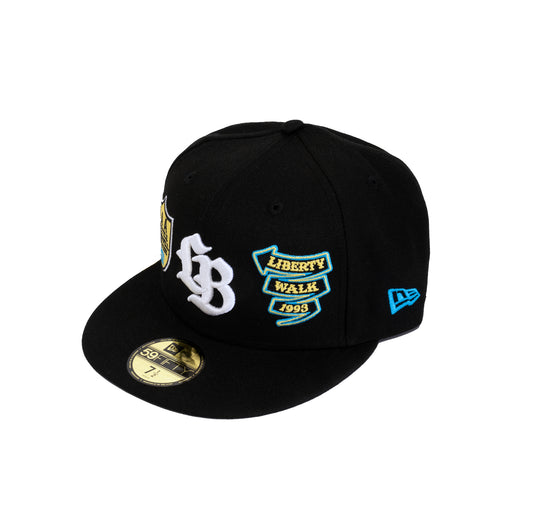 Liberty Walk x New Era 59FIFTY LB Cap (Black/Sky Blue)