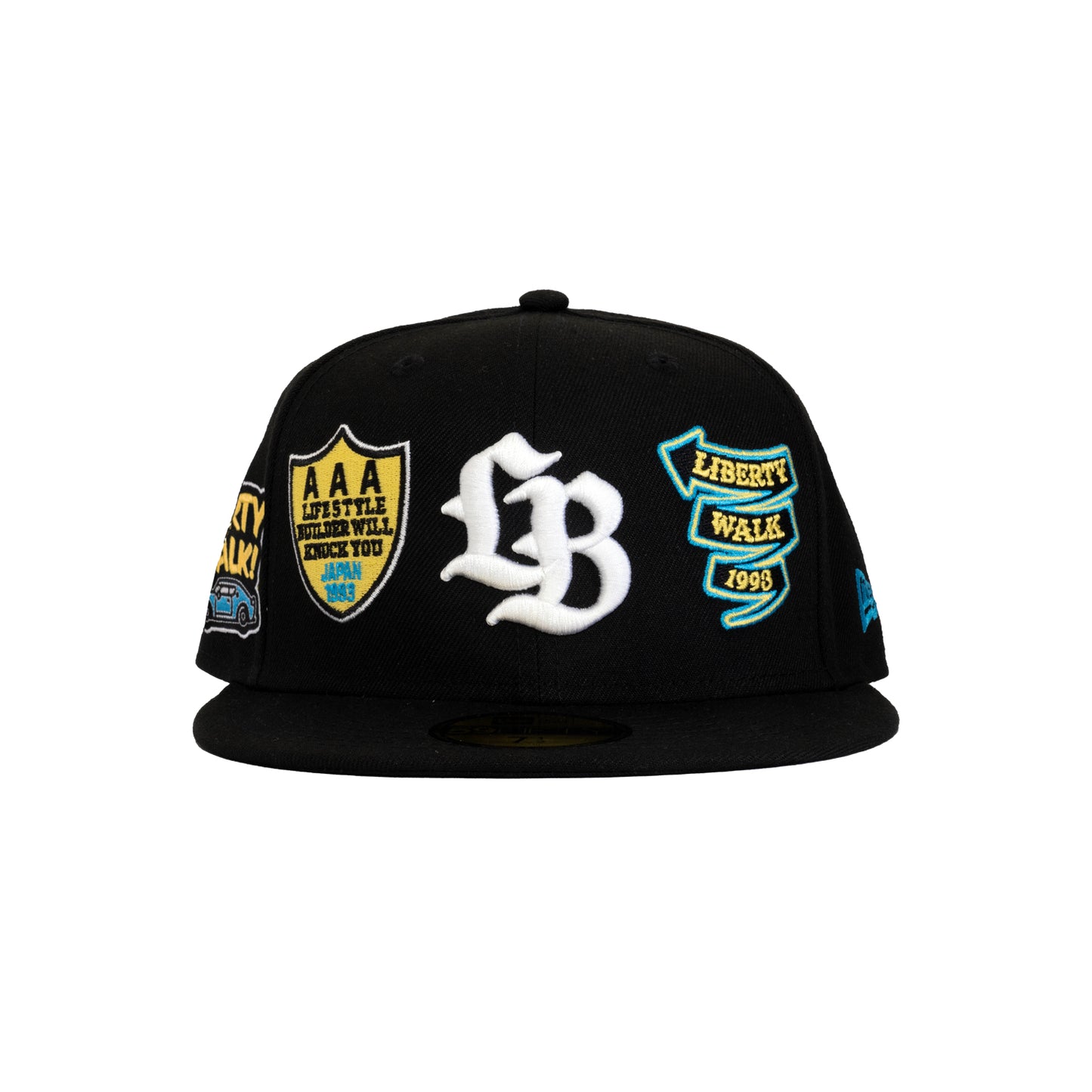 Liberty Walk x New Era 59FIFTY LB Cap (Black/Sky Blue)