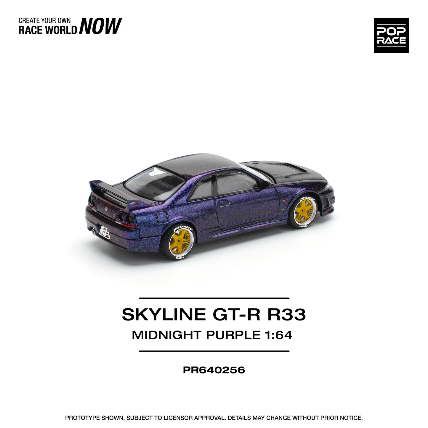 1/64 Pop Race Nissan Skyline GT-R33 NISMO (Midnight Purple) (PR64-256)