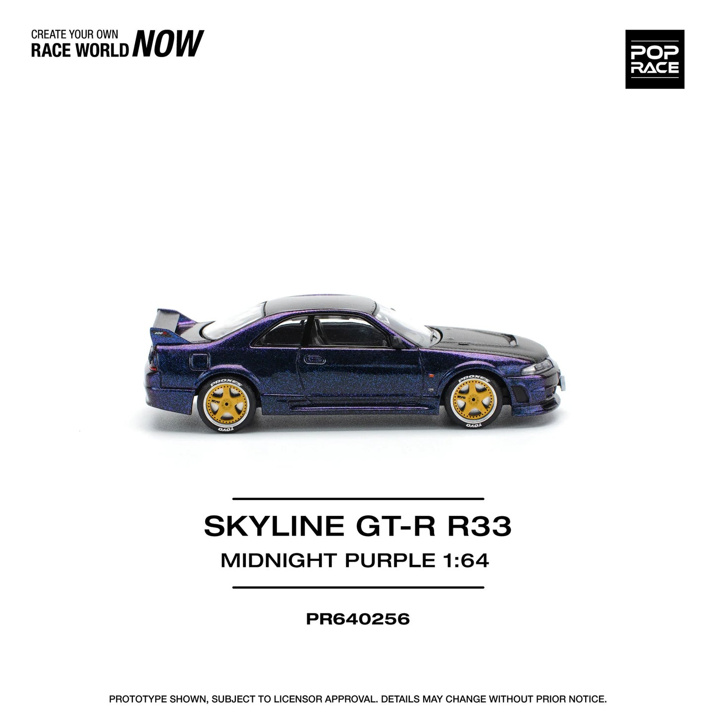 1/64 Pop Race Nissan Skyline GT-R33 NISMO (Midnight Purple) (PR64-256)