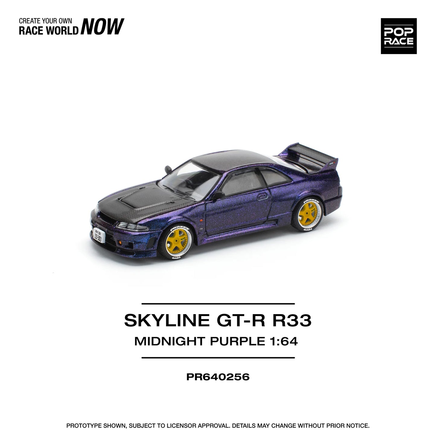 1/64 Pop Race Nissan Skyline GT-R33 NISMO (Midnight Purple) (PR64-256)