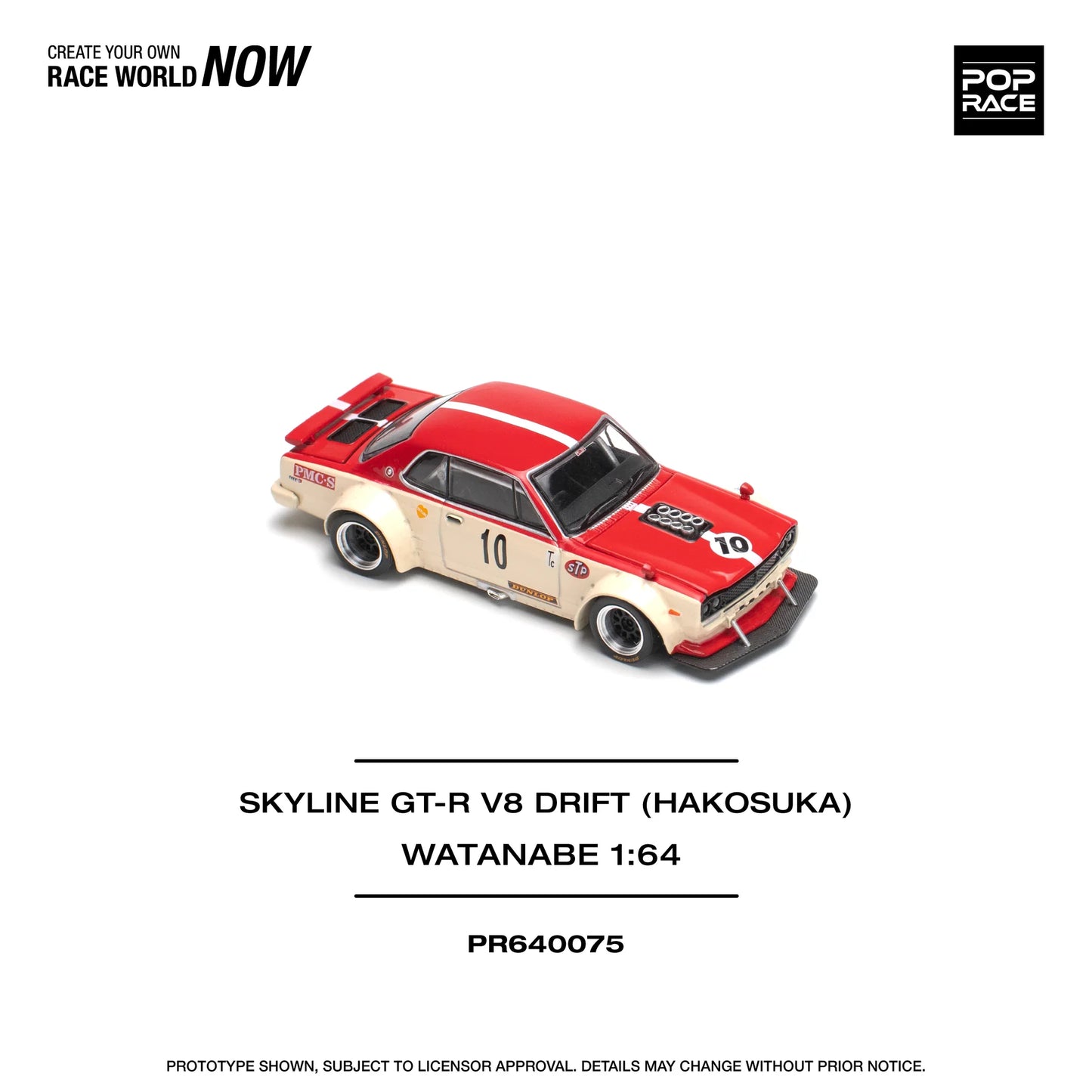 1/64 Pop Race Skyline GT-R V8 Drift (Hakosuka) (Watanabe) (PR64-075)