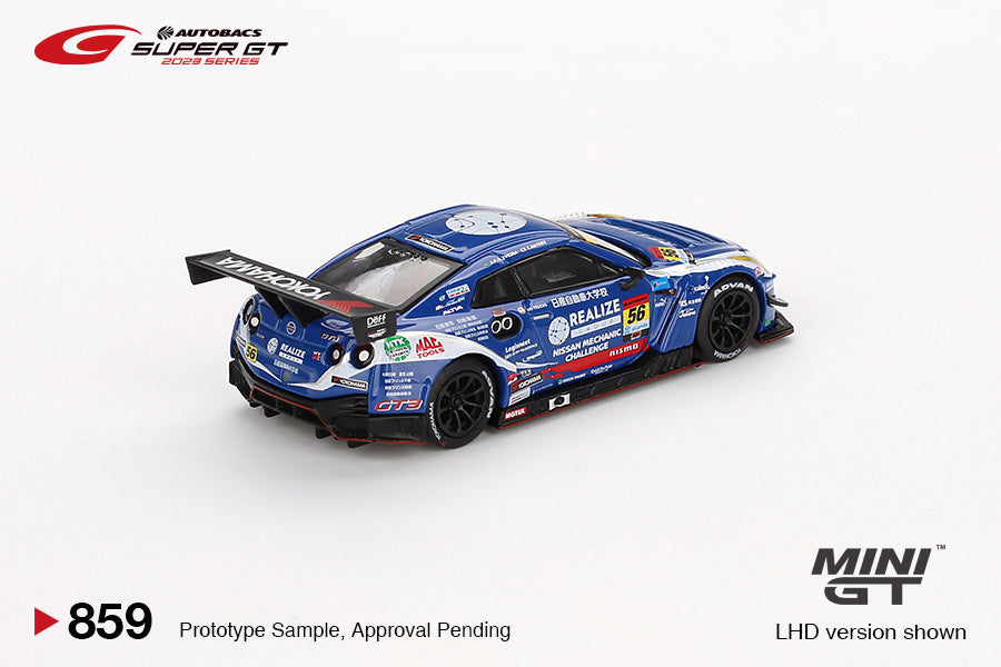 1/64 MiniGT Nissan GT-R NISMO GT3 #56 " REALIZE NISSAN MECHANIC CHALLENGE GT-R" 2023 SUPER GT SERIES (Blister) (MGT00859)