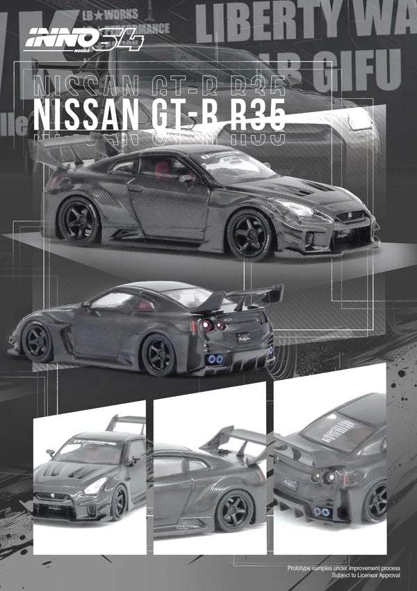 1/64 Inno64 Nissan GT-R (R35) LBWK Super Silhouette 35GT-RR in Full Ca ...