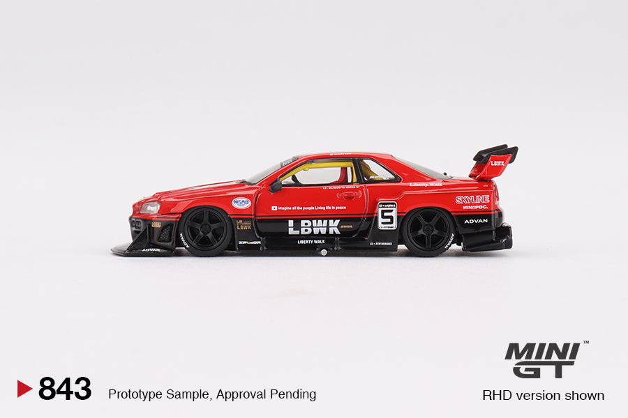 1/64 MiniGT Nissan LB-ER34 Super Silhouette SKYLINE Red/Black (MGT00843)