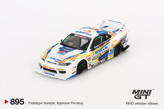 1/64 MiniGT Nissan LB-Super Silhouette S15 SILVIA #555 2023 Formula Drift Japan (MGT00895)