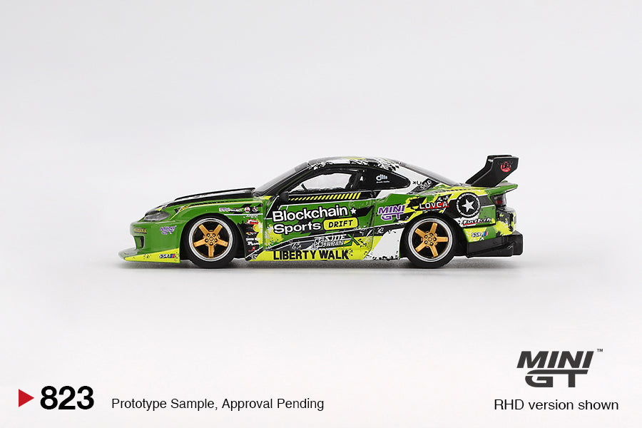 1/64 MiniGT Nissan LB-Super Silhouette S15 SILVIA #555 V2 (2024 Formula Drift Japan) (MGT00823)
