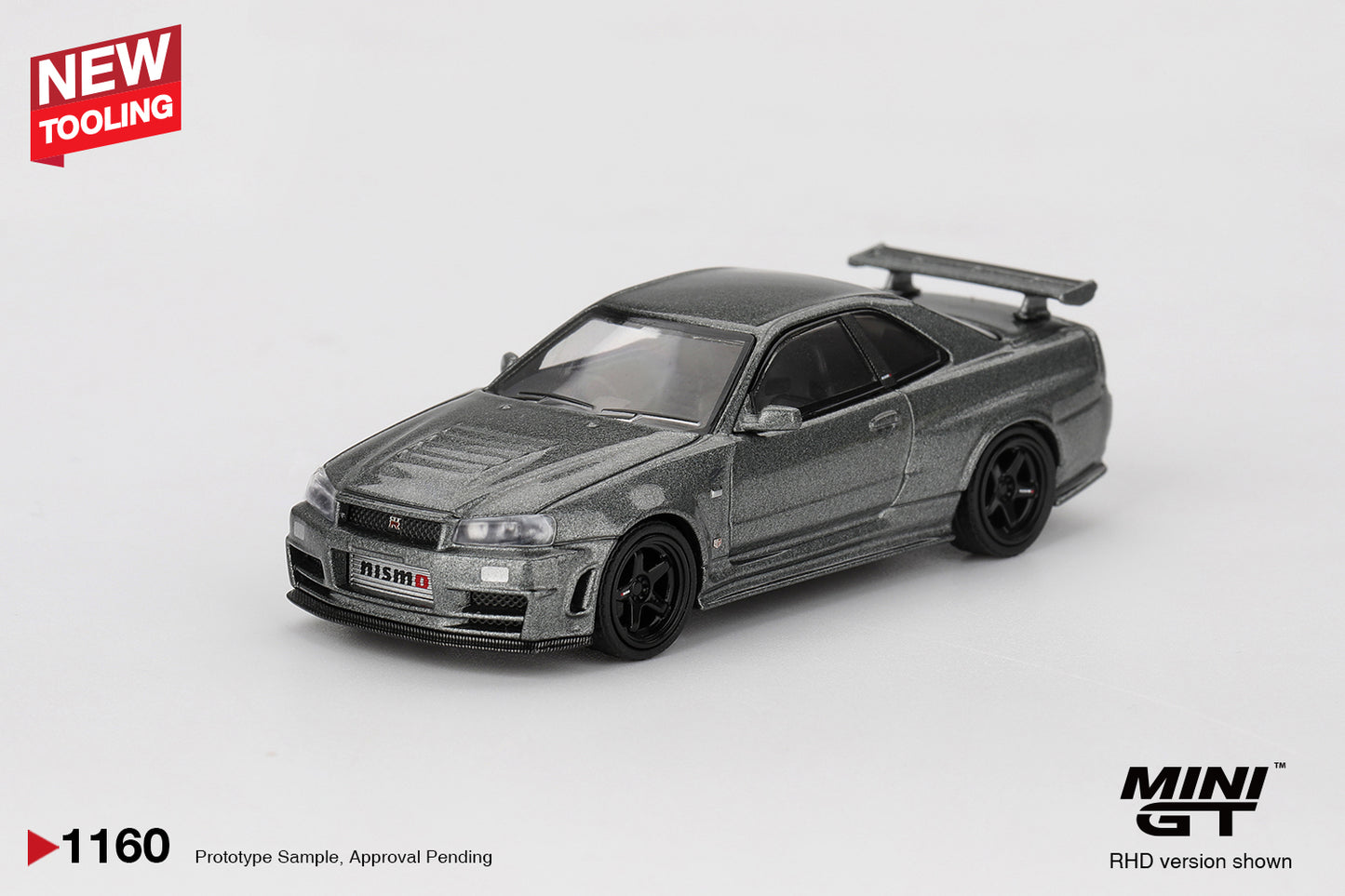 1/64 MiniGT Nissan Skyline GT-R (Dark Metal Gray NISMO BNR34 CRS Version) (MGT01160)
